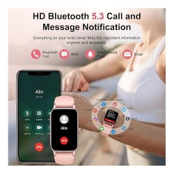 Smart Watch Montre Connectée Femme  1.57"- IOS et Android - Rose Doré - NEUVE