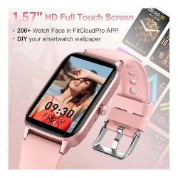 Smart Watch Montre Connectée Femme  1.57"- IOS et Android - Rose Doré - NEUVE