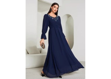Robe de soirée élégante Bleu Marine