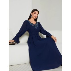 Robe de soirée élégante Bleu Marine