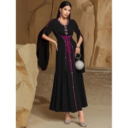Robe de soirée sans Manches Noire