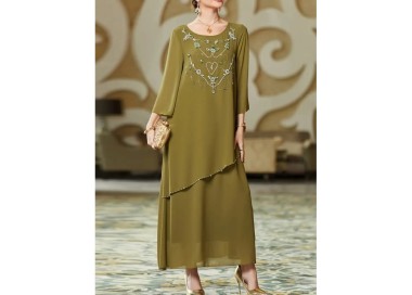 Robe de soirée élégante Vert kaki