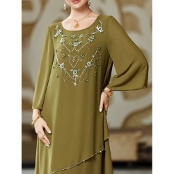 Robe de soirée élégante Vert kaki