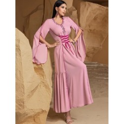 Robe de soirée sans Manches Rose