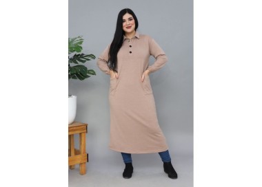 Robe longue décontractée Hiver - MARRON CLAIR