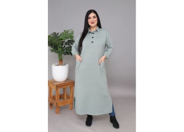 Robe longue décontractée Hiver - VERT