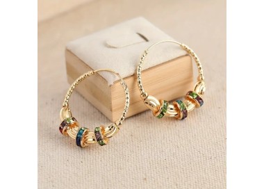 Boucles d'oreilles multicolore