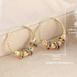 Boucles d'oreilles multicolore