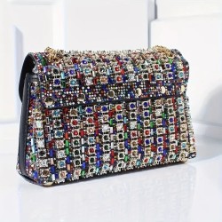 Sac a main perle multicolore
