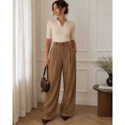 Pantalon Classique Femme - MARRON