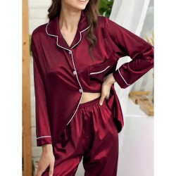 Pyjama Femme Uni Rouge
