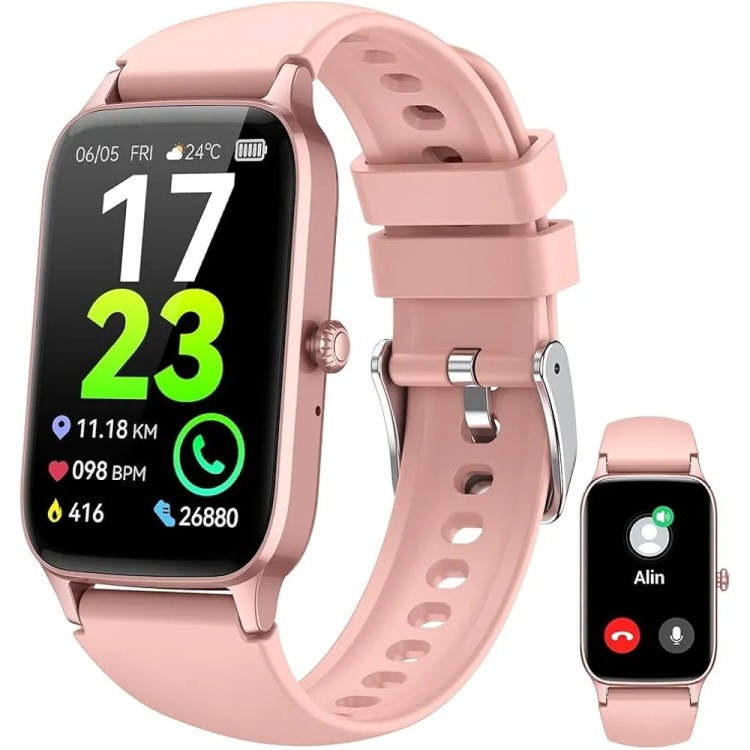 Smartwatch Montre Connectée Femme 1.57"- IOS et Android - Rose Doré - NEUVE