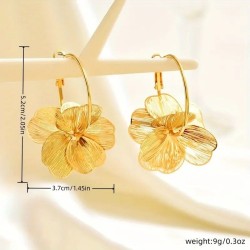 Boucle d'oreilles ajourées - Grosse Fleur