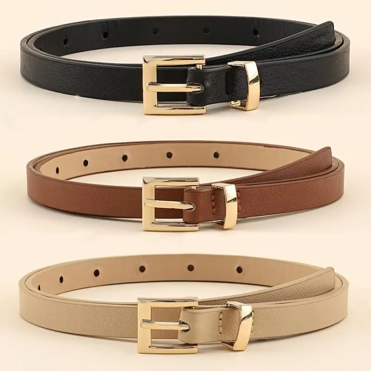 Lot de 3 Ceintures Fines Femme