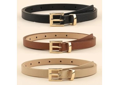 Lot de 3 Ceintures Fines Femme