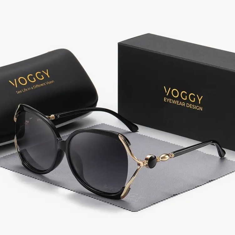 Lunettes de soleil Tendance NOIR et DORE
