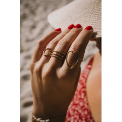 Bague cœur en acier inoxydable