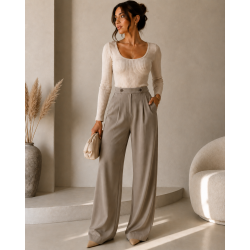 Pantalon Classique Femme - Grège