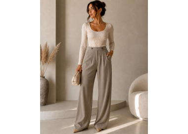 Pantalon Classique Femme - Grège