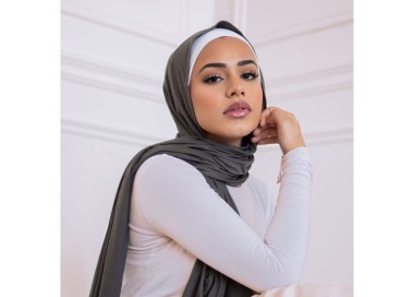Foulard Coton Gris