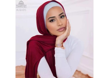 Foulard Coton _Rouge Bordeaux