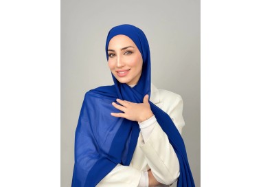 Foulard chiffon_ Bleu Roi