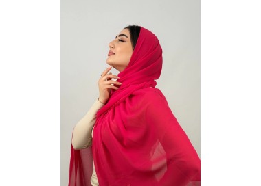 Foulard Chiffon _ Rose Fuchsia Clair