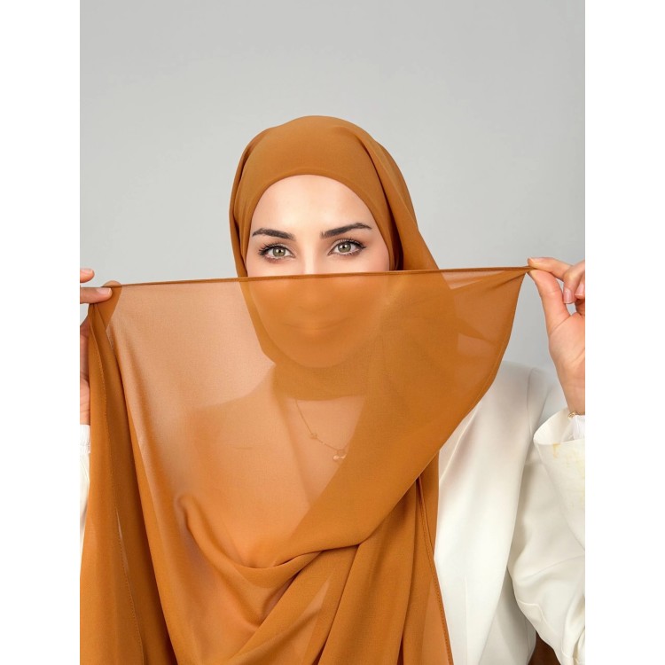 Foulard chiffon_ Caramel