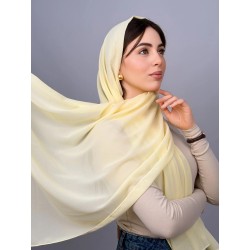 Foulard Chiffon _ Jaune Poussin