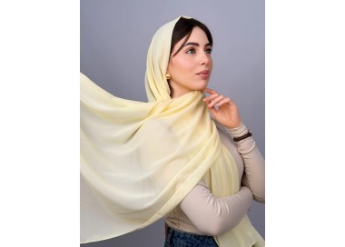 Foulard Chiffon _ Jaune Poussin