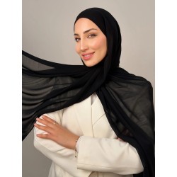 Foulard Chiffon _ Noir