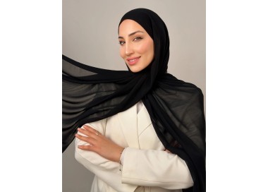 Foulard Chiffon _ Noir