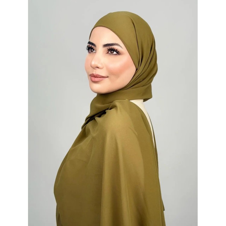 Foulard Chiffon _ Vert Olive