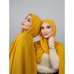 Foulard chiffon_ Jaune