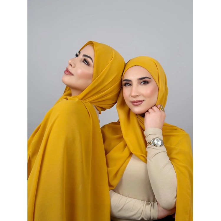 Foulard chiffon_ Jaune