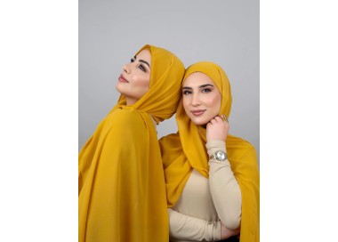 Foulard chiffon_ Jaune