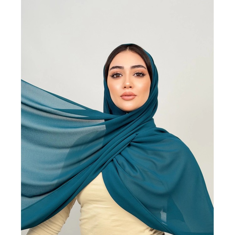 Foulard Chiffon _ Turquoise