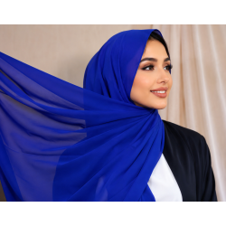 Foulard chiffon_ Bleu Roi