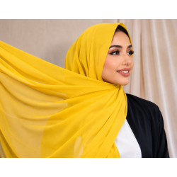Foulard chiffon_ Jaune