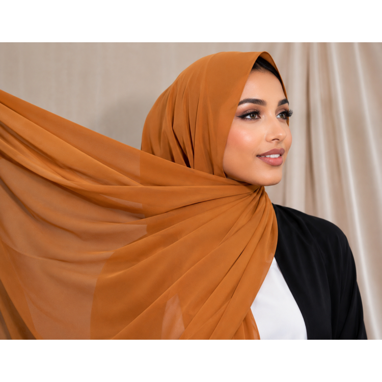 Foulard chiffon_ Caramel