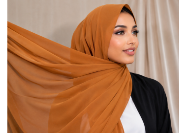 Foulard chiffon_ Caramel