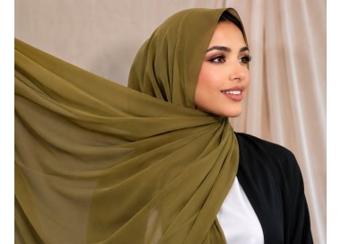 Foulard Chiffon _ Vert Olive