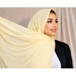 Foulard Chiffon _ Jaune Poussin