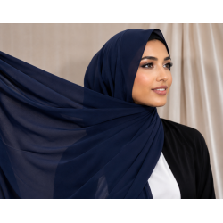 Foulard Chiffon _ Bleu  Marine