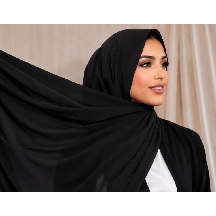 Foulard Chiffon _ Noir