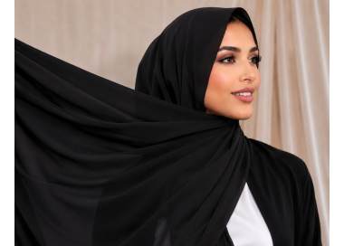 Foulard Chiffon _ Noir