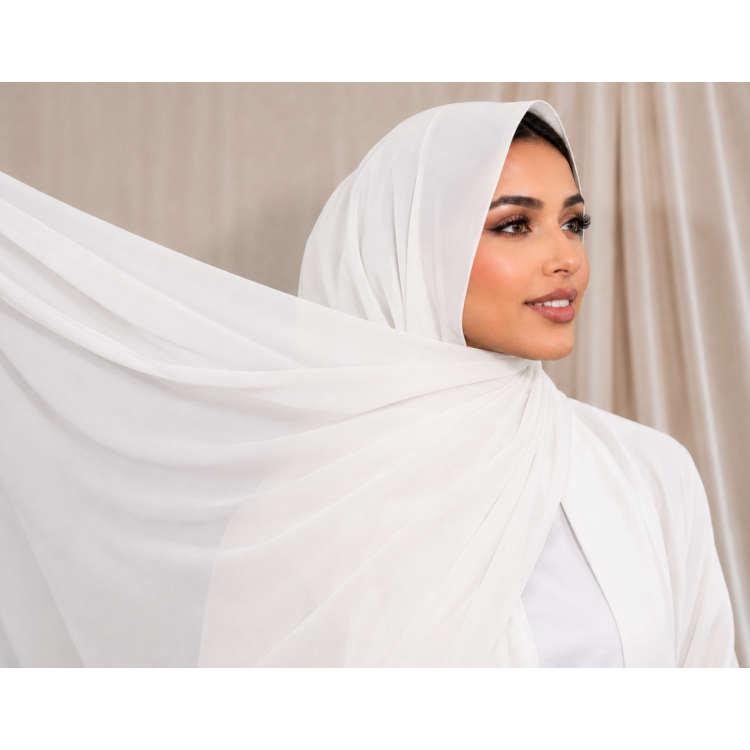 Foulard Chiffon _ Blanc