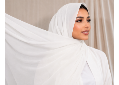 Foulard Chiffon _ Blanc