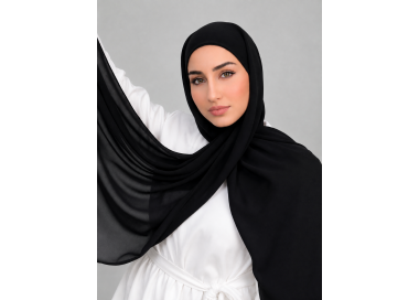 Foulard Chiffon _ Noir