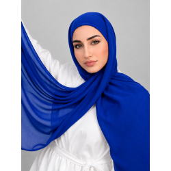 Foulard chiffon_ Bleu Roi